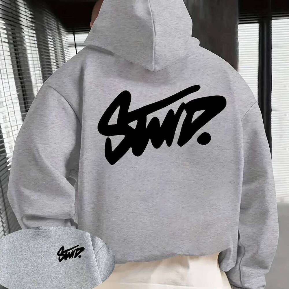 2026 new autumn and winter Y2K men's casual personalized long-sleeved hooded shirt. Traditional fashion solid-color Z260315