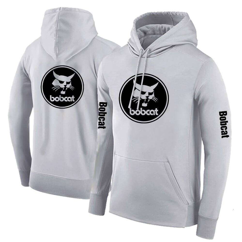 2022 Bobcat Heavy Equipment Men's New Print Hoodie Streetwear Warm Hooded Sweatshirt Long Sleeve Fashion Pullover Top Z260314
