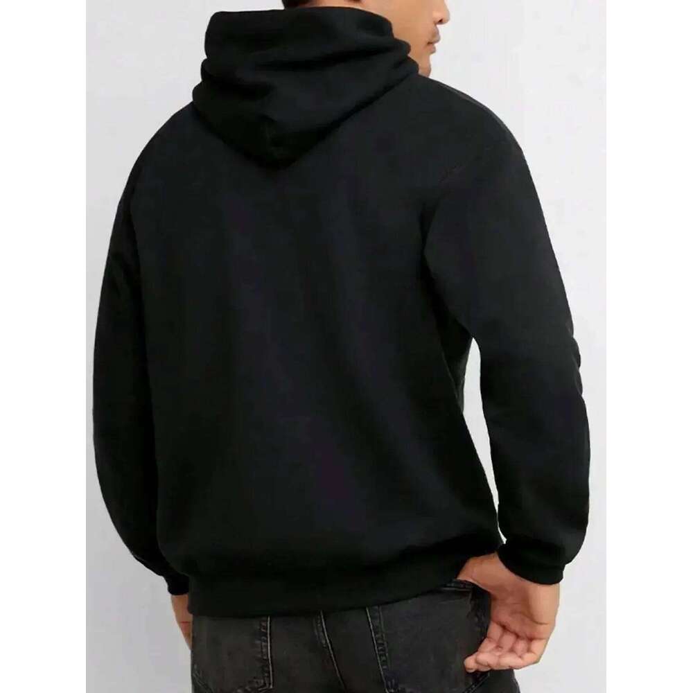 Men's loose hooded sweatshirt 270g - Fun pattern print, Christmas and Valentine's Day designs. Z260314