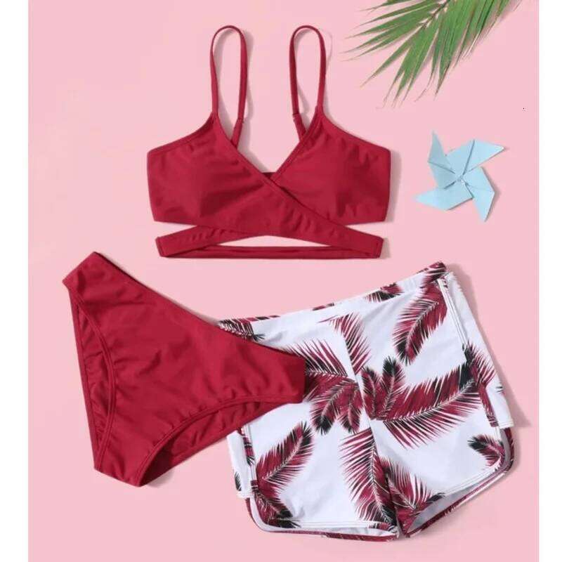 New Sexy Three-Piece Bikinis 2025 Women's Swimwear Push Up Female Swimsuit Swimming Bathing Suits Brazilian Bikini Set Beachwear Y260303