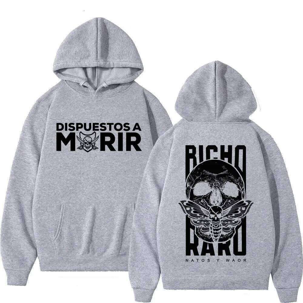 Rapper Natos Y Waor's Gothic Hip-hop Style Streetwear Hoodie Long-sleeved Harajuku Pullover for Autumn and Winter Z260314