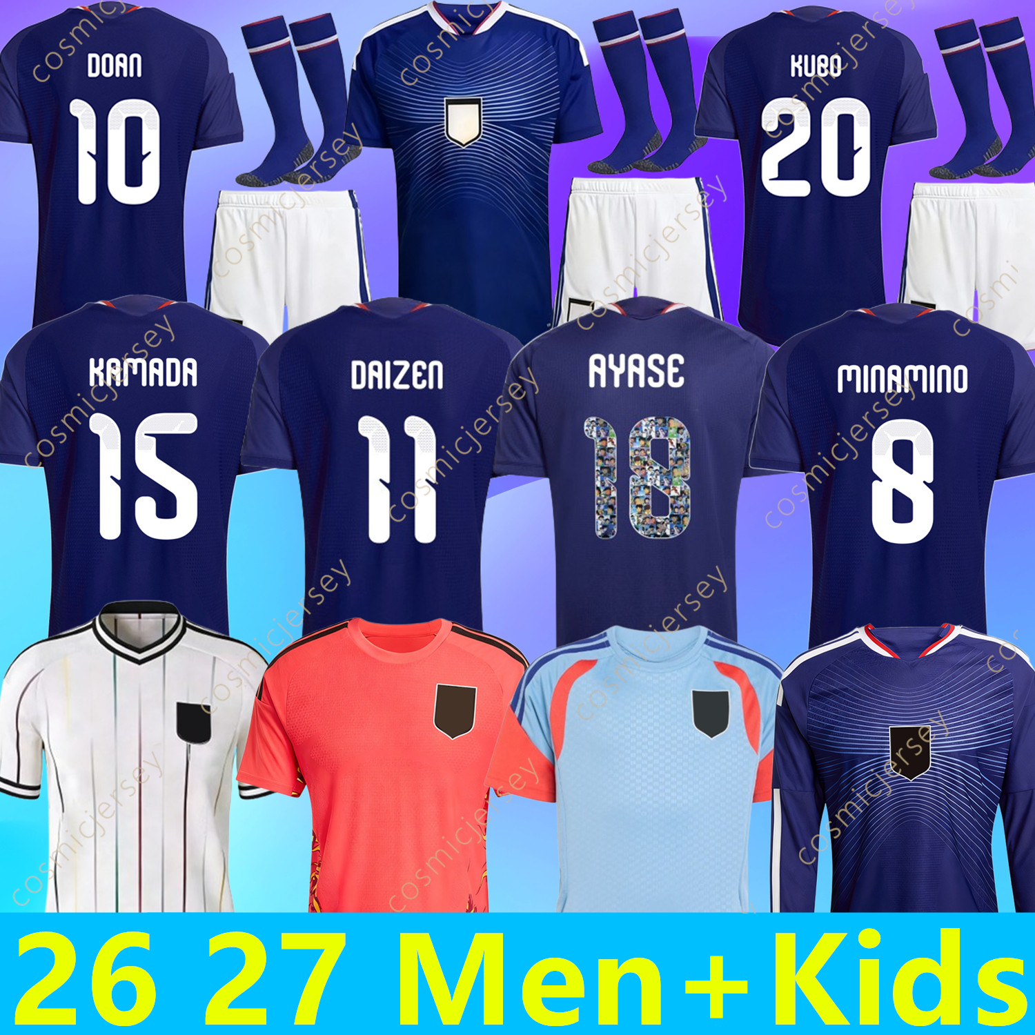 26 27 new Japan Soccer Jerseys World Cup MINAMINO TOMIYASU TSUBASA Mitoma Maeda maillot japon Football Shirt KYOGO Asano Ito SHIBASAKI KUBO DOAN DAIZEN KAMADA AYASE