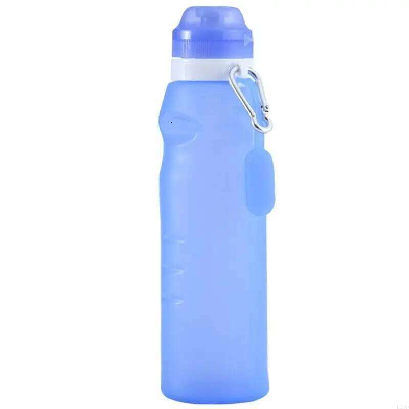 600ml Collapsible Gym Drinking with D Buckle Leakproof Reusable BPA Foldable Water Bottle Z260313