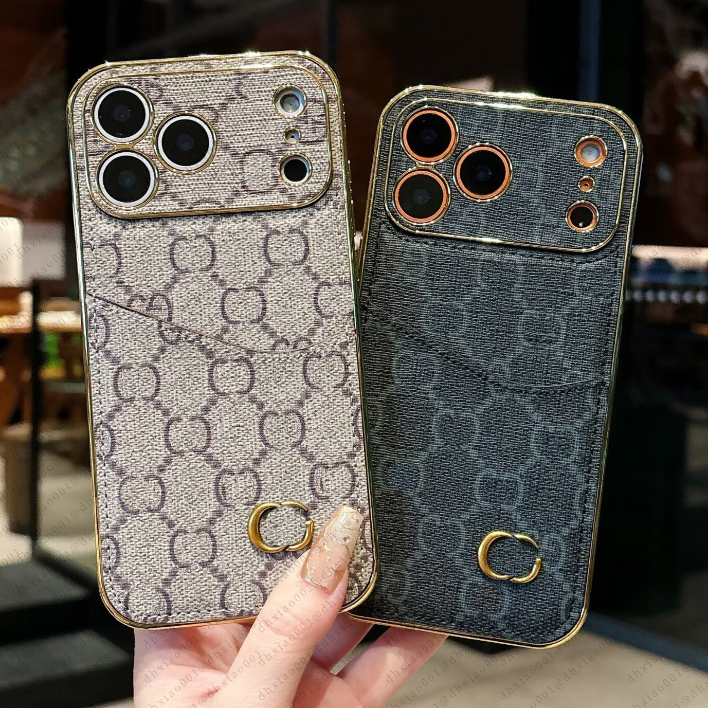 Phone Case Designer iPhone Case Card Pocket for iPhone 17 16 Pro Max 13 12 15 Pro XSMax XR 14Plus 13promax Samsung Galaxy S23 Ultra S22 PLUS S21 Luxury Brand Mobile Cover