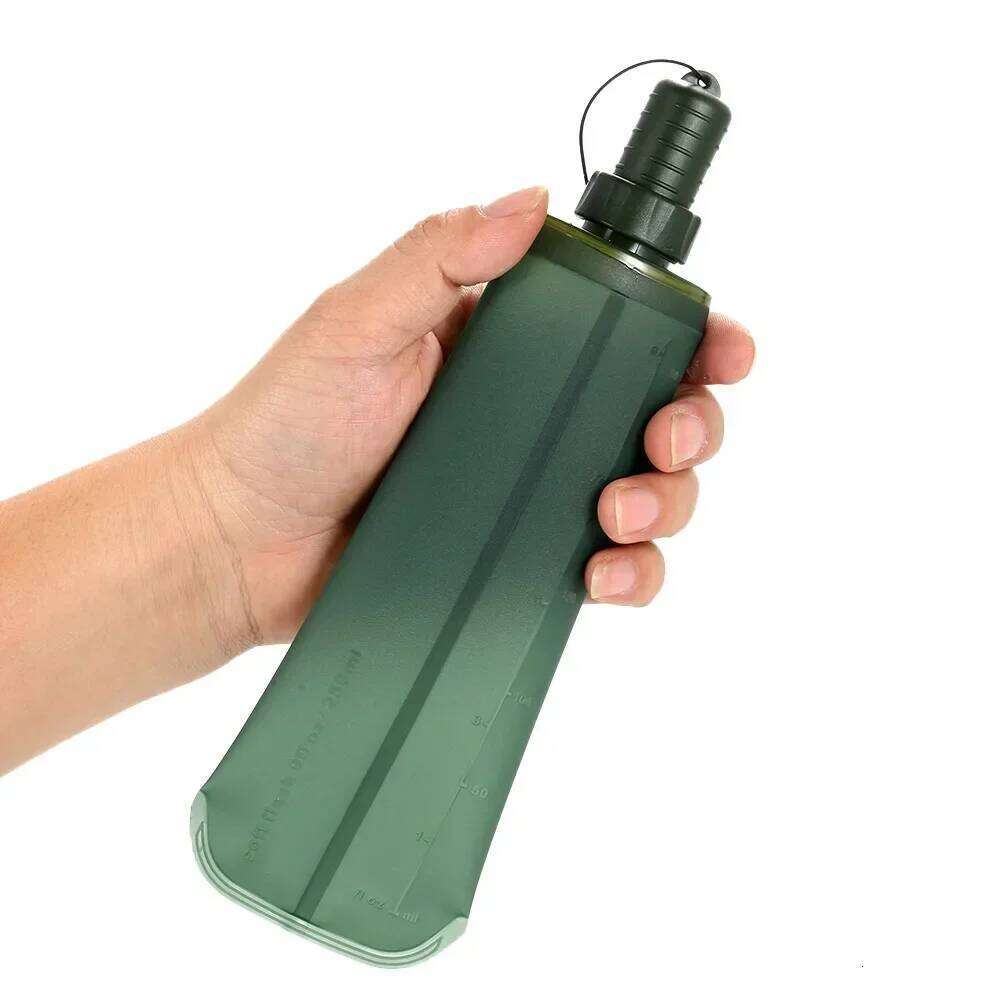 1/2Pcs 500mml 250ml Outdoor Camping Running Sport Bicycle Bottle Folding TPU Soft Flask Hiking Water Bag Z260314