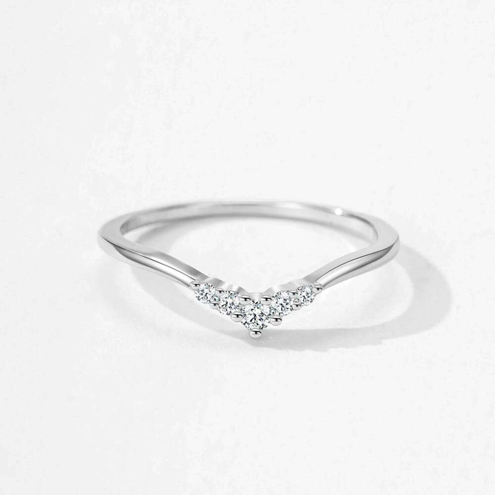 Ailmay 925 Sterling Silver V-Shaped Dolphin Fish Tail Design Ring For Female Fashion Mother's Day Gift Jewelry H260312