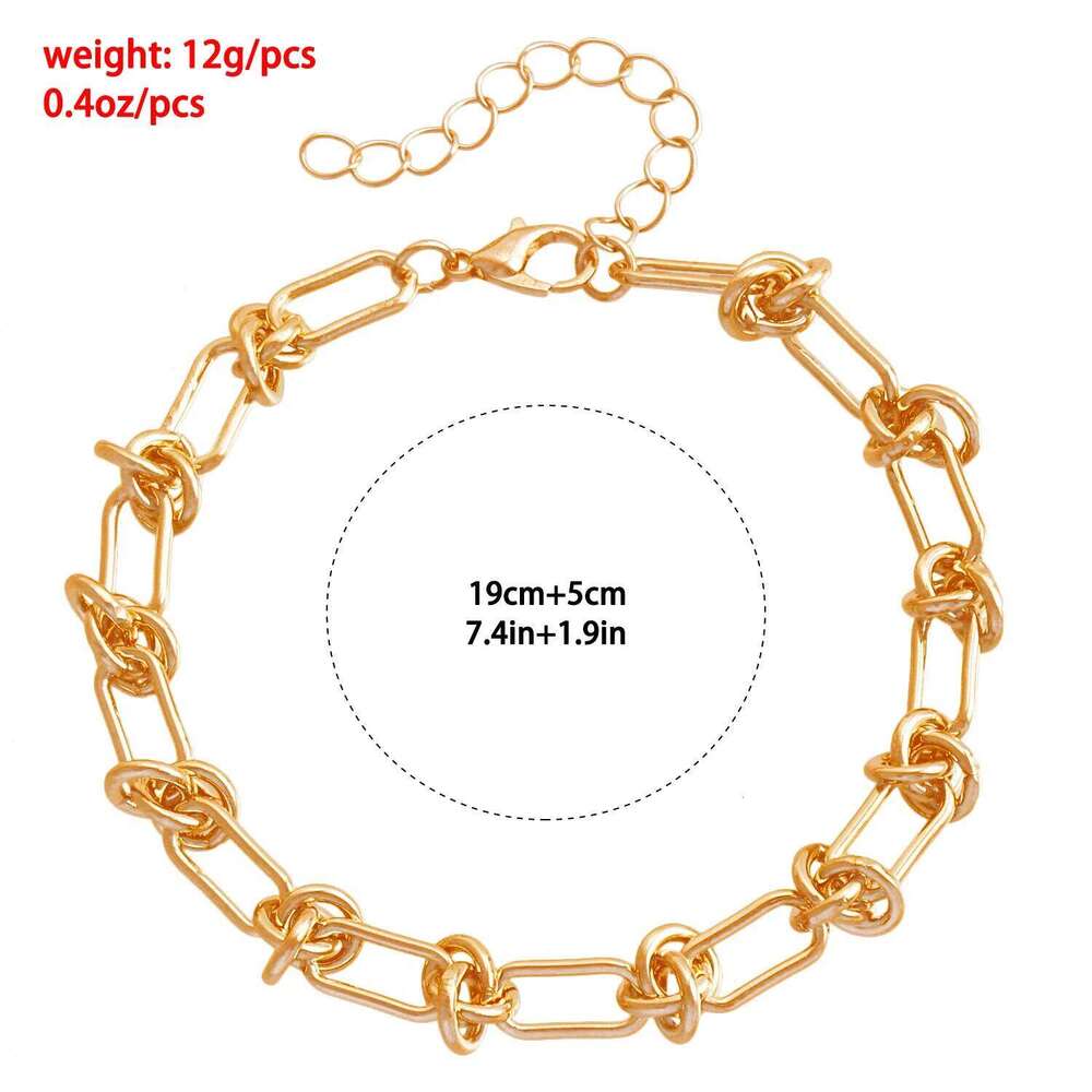 U-shaped Knot Cuban Necklace For Men Women Basic Punk Stainless Steel Curb Link Chain Chokers Vintage Metal Collar H260312