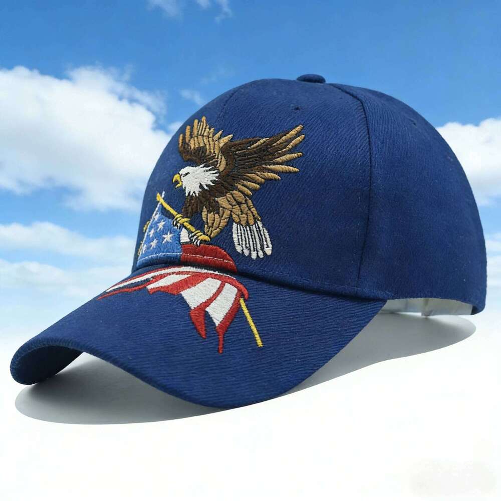 Hot Sale USA Flag Eagle Embroidery Baseball Cap Women Fashion Casual Sun UV Protection Outdoor Travel Visor Hat Z260314