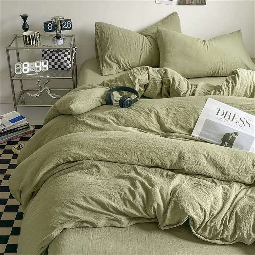 Y1 HomeThick Pure Brushed Sheets, Duvet Cover Set, Four Piece Bedding Set Bed Sheet, Fully Enclosed for Home Gift H260312 - view 3