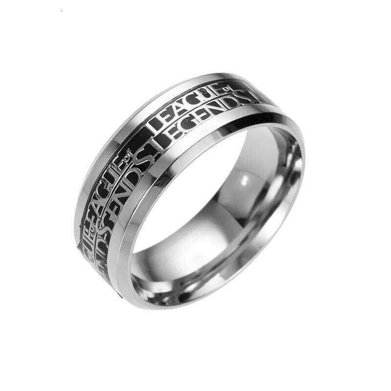 Fashion 316L Stainless Steel League of Legends LOL Game Personality Ring Jewelry 2023 Men's and Women's Party CarnivalGift H260312
