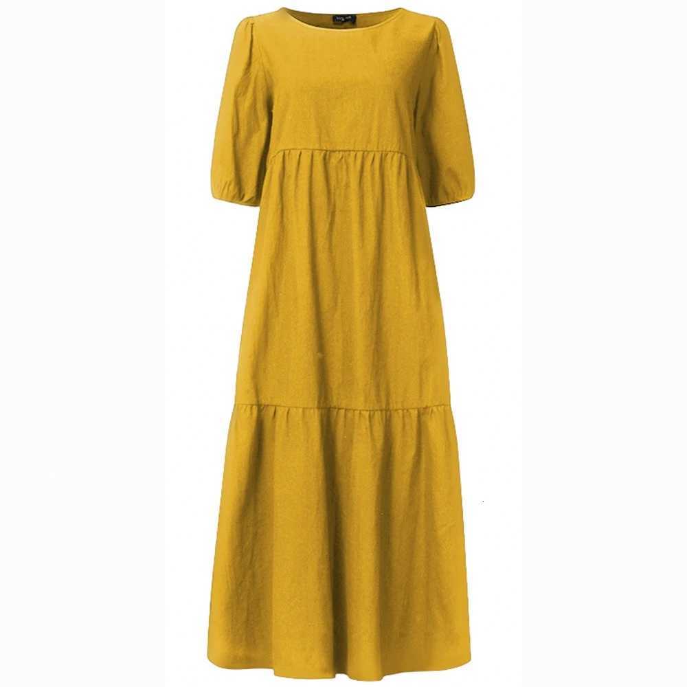 Summer Dress Vintage Sexy Lantern Sleeve Mid-Calf Dress 2022 Women Sundress Casual Bohemian Beach Vestidos Big SizeT260314