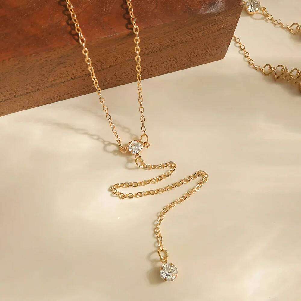 DGIDDK Fashion Layered Long Stainless Steel Geometric Beads Tassel Simple Necklace Gift For Women Jewelry H260312