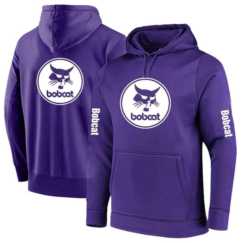 2022 Bobcat Heavy Equipment Men's New Print Hoodie Streetwear Warm Hooded Sweatshirt Long Sleeve Fashion Pullover Top Z260314