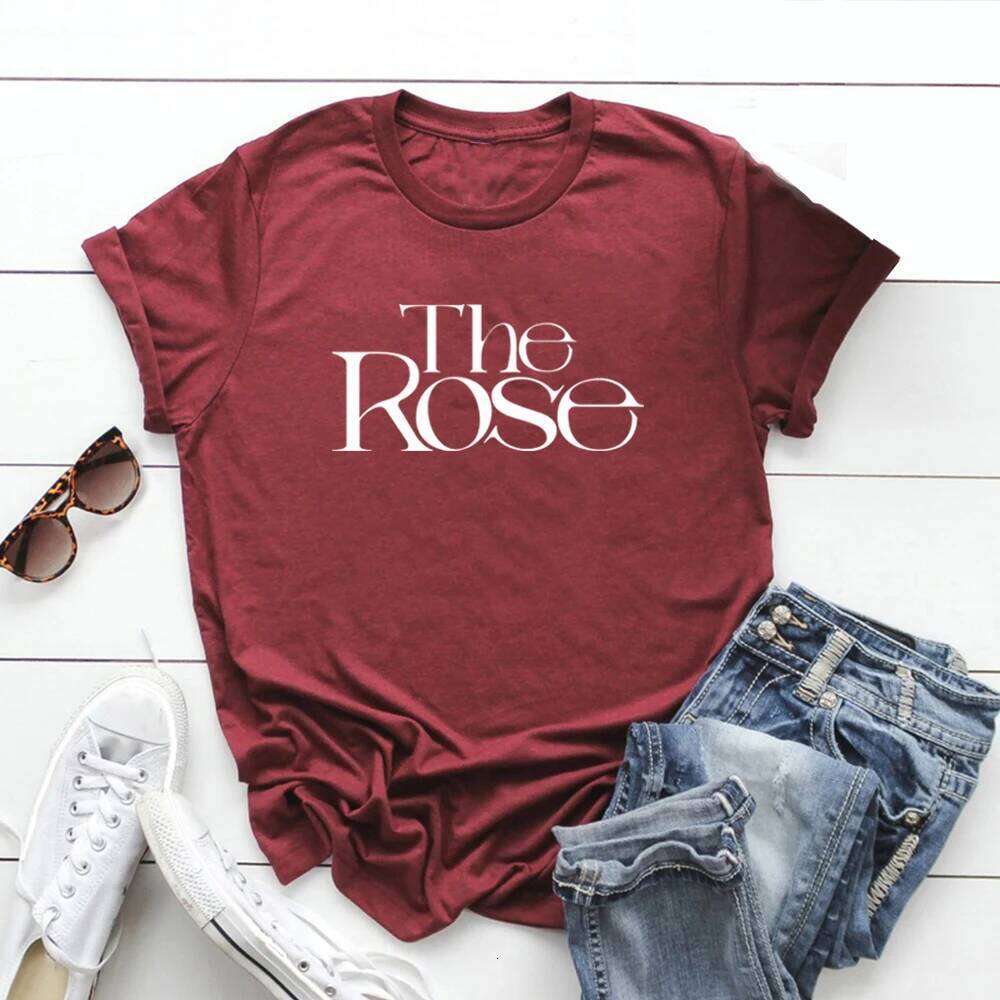 The Rose Kpop Back To Me Shirt Korean Group Tee Women Graphic T Shirts Short Sleeve T-shirt Streetwear Top Woman Clothes Z260314