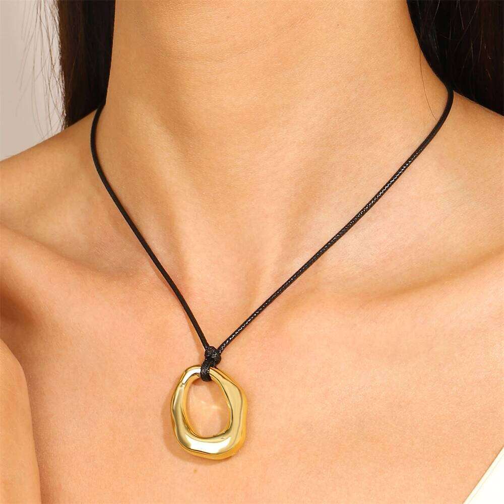 Fashion Geometry Necklace 1pc Zinc Alloy Pendant for Men and Women Jewelry Design Trendy Festival Gift Decoration Sweater Clothe H260312