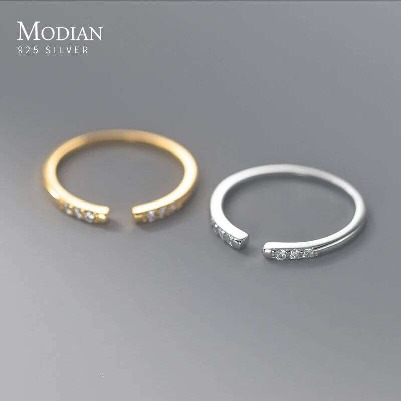 Modian Simple Charm Gold Color Ring 925 Sterling Silver Adjustable Equisite Party Female Rings Stackable Jewelry For Women Gifts H260312