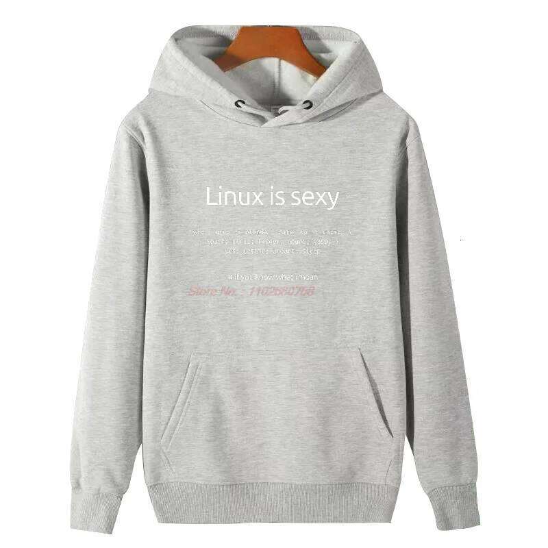 Linux Operating System Tux Penguin Graphic Hooded Sweatshirts Winter Essentials Thick Sweater Hoodie Men's Sweat-Shirt Z260315