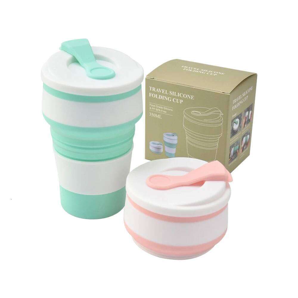 Sport Mug Folding Cup Coffee Foldable Silicon Bpa Free Best Seller Collapsible Travel Food Grade Silicone Minimalist Color Box Z260314