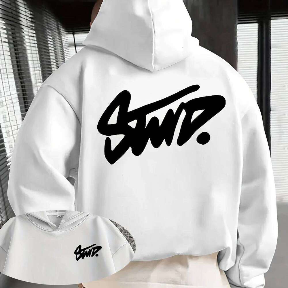 2026 new autumn and winter Y2K men's casual personalized long-sleeved hooded shirt. Traditional fashion solid-color Z260314