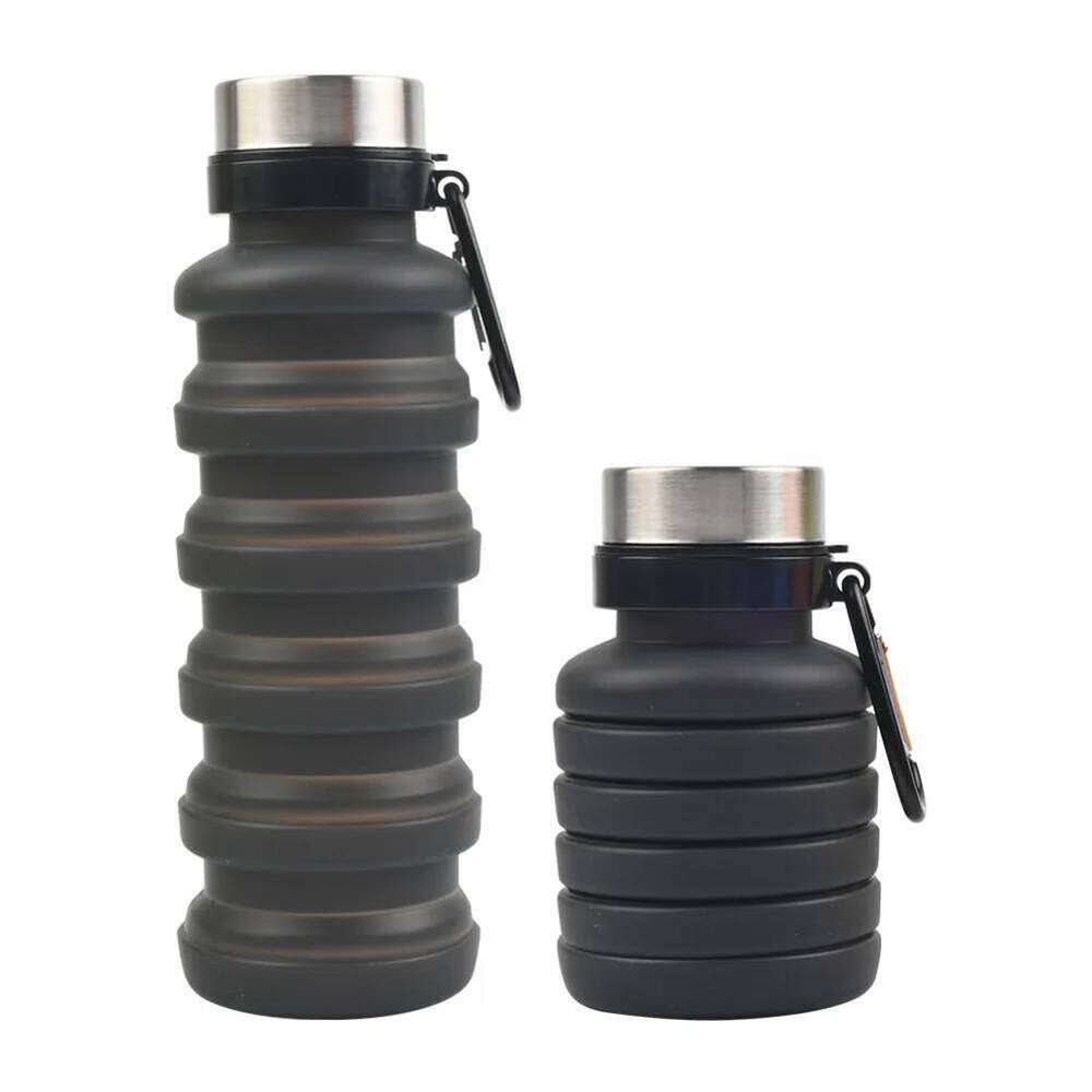550ML Collapsible Expandable Bottle Hiking Water Silicone Portable Strap Flexible To Carry Z260313