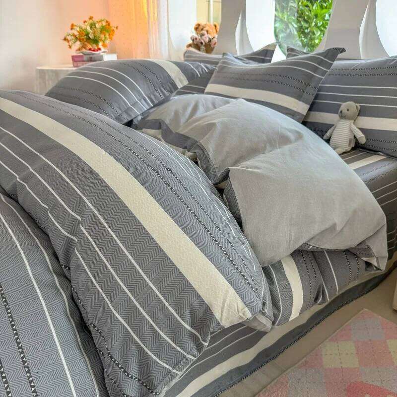 2025 new small fresh pastoral cotton printing series bed sheet family student dormitory four-piece set H260312 - view 4