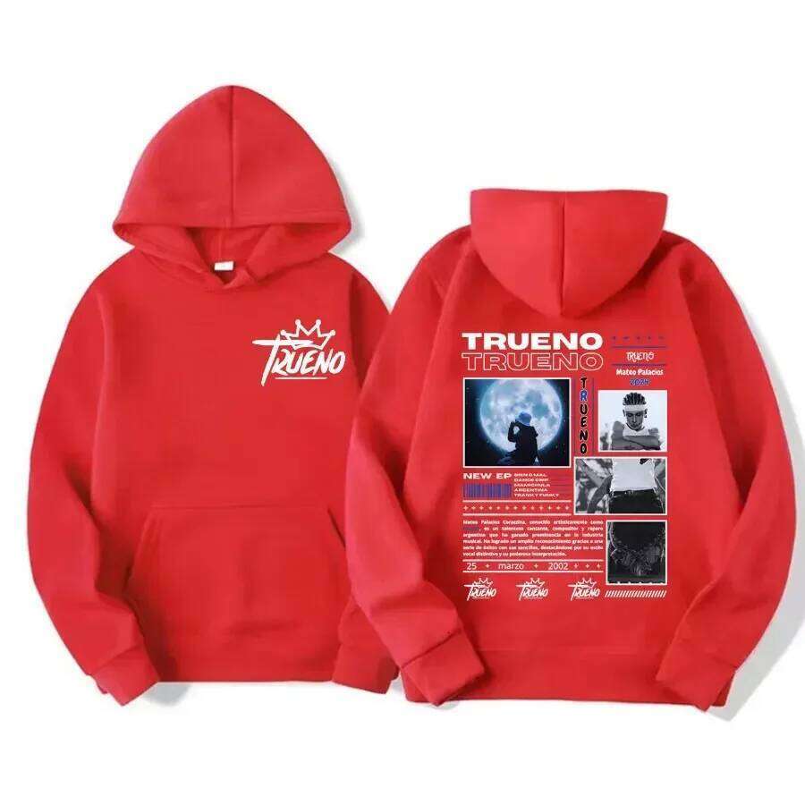 Rapper Trueno Pattern Hip Hop Fashion Retro Sportswear Men's and Women's Harajuku Cool Casual Hoodie Street Wear Z260314