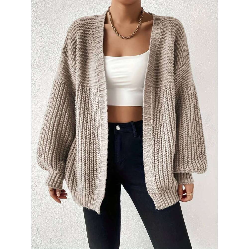 2025 new casual placket dropped shoulder sleeve cardigan Z260313