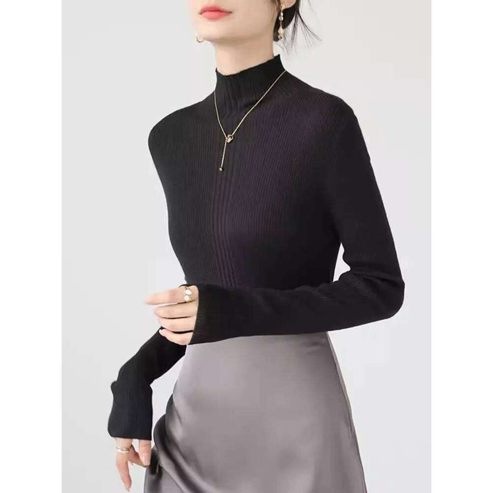 2025 Autumn Winter Turtleneck Women Sweater Vintage Basic Solid Knitted Tops Casual Slim Pullovers Korean Chic Simple Jumpers Z260313