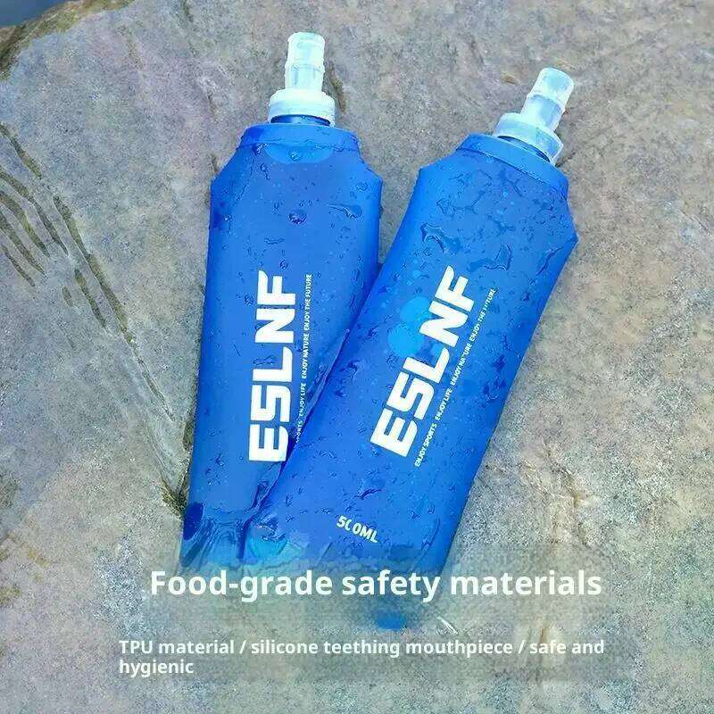 Folding TPU Collapsible Flask Outdoor Sport Hiking Camping Running Portable Soft Water Bottle Z260314