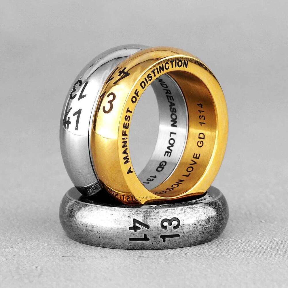 Retro 1314 Couple rs Stainless Steel Men Women Wedding Engagement Rings for Girl Boyfriend Jewelry Creativity Gift Wholesale H260312