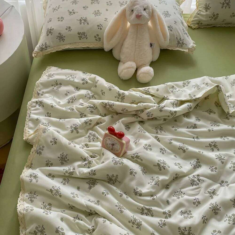 Printed Floral Four Piece Suitable for Bedroom Bedding Set Summer Quilt Bed Sheet With Pillowcases Home Textile H260312 - view 5