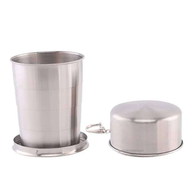 1pc Stainless Steel Folding Mini Telescopic Water Outdoor Camping Hiking Travel Collapsible Cup Z260313