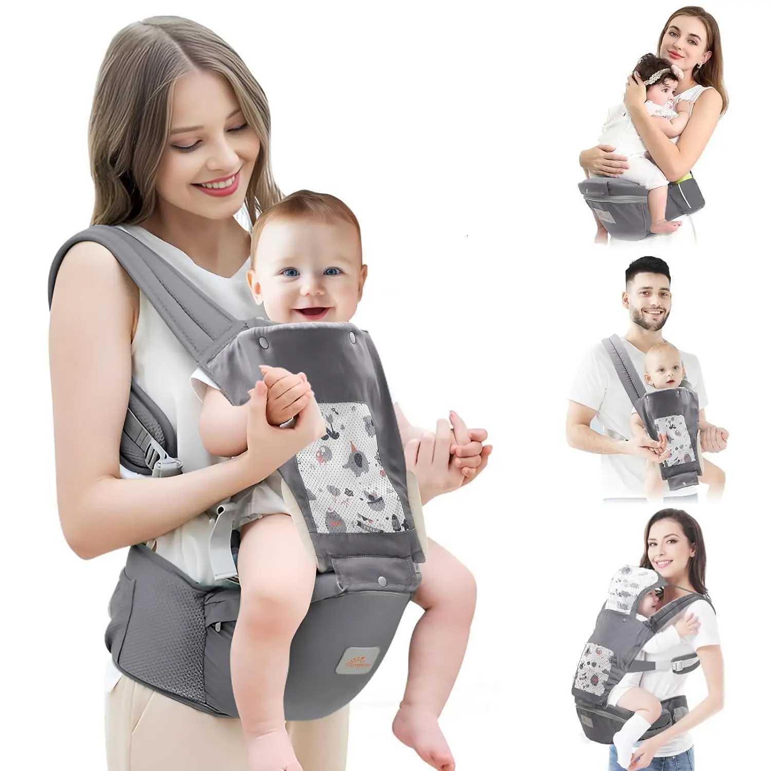 Baby Carrier Baby Carrier Newborn to Toddler Toddler Carrier with Hood All Seasons All Position Baby Hip Carrier X260313
