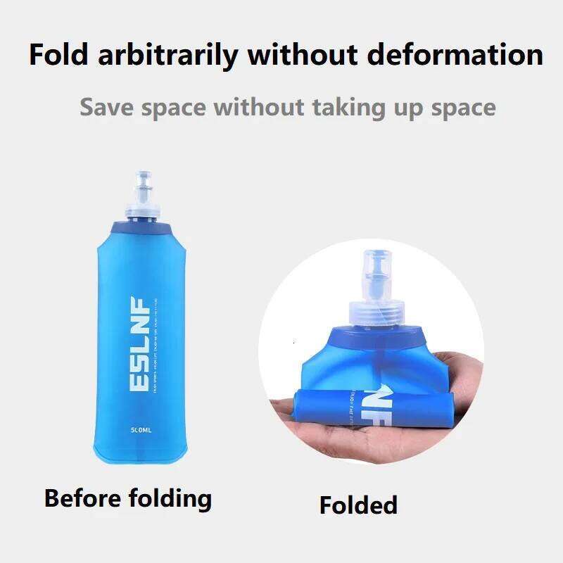 New 500ml Soft Flask Gourde Silicone Water Running Bottle YDSH02 Z260314