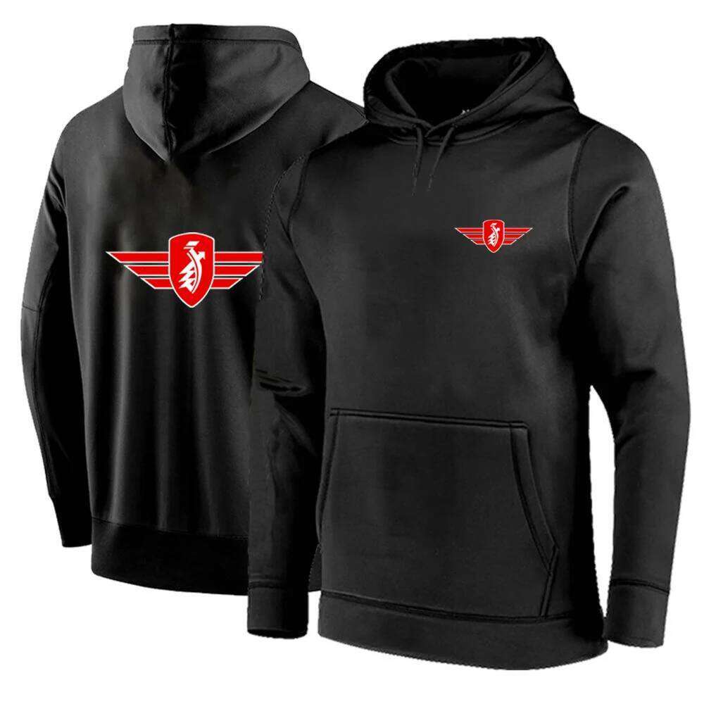 2024 Men New Zundapp Motorcycle Spring and Autumn Printing Leisure Simplicity Versatile Comfortable Solid Color Pullover Hoodie Z260314