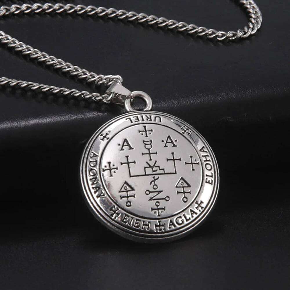 Dawapara Michaelmas Archangel Seal Uriel Michael Gabriel Necklace Spiritual Protection Amulets Guardian Angel Medallion Jewelry H260312