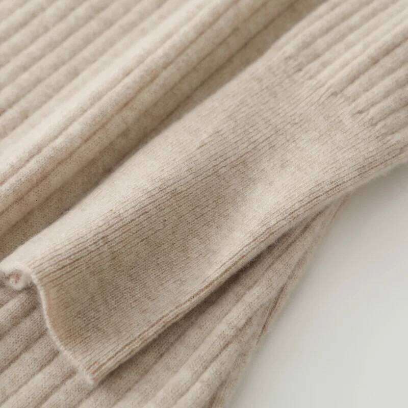 Autumn Winter Women 100% Merino Wool Half turtleneck Sleeve Warm Luxury Fashion Long Skirt Solid Color Knitted Dress Z260313