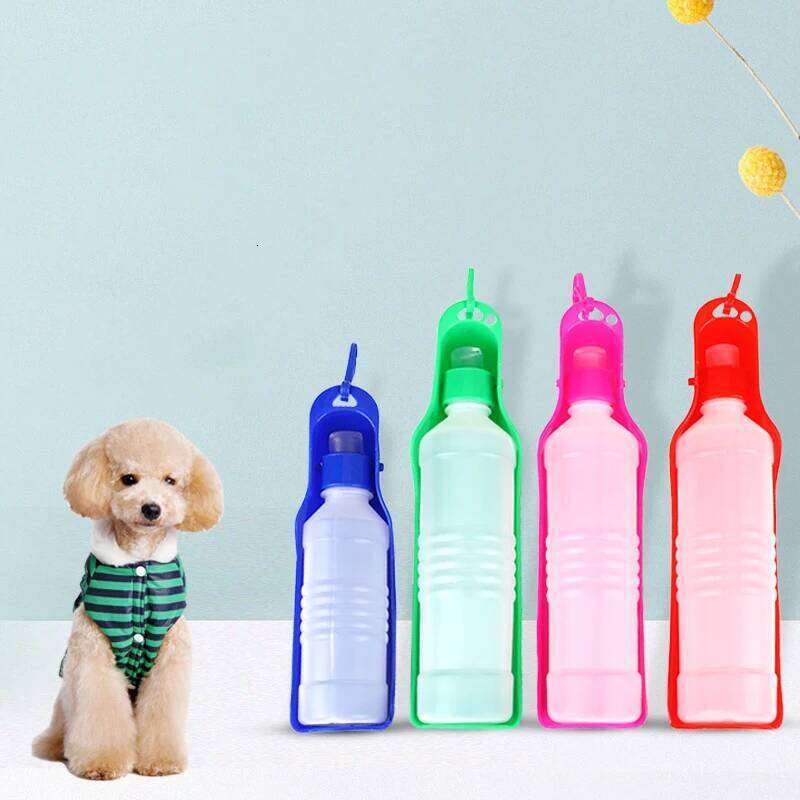 Dog Folding Drinker Plastic Portable Bottle Pets Outdoor Travel Drinking Water Feeder Bowl for Dogs 26W0313
