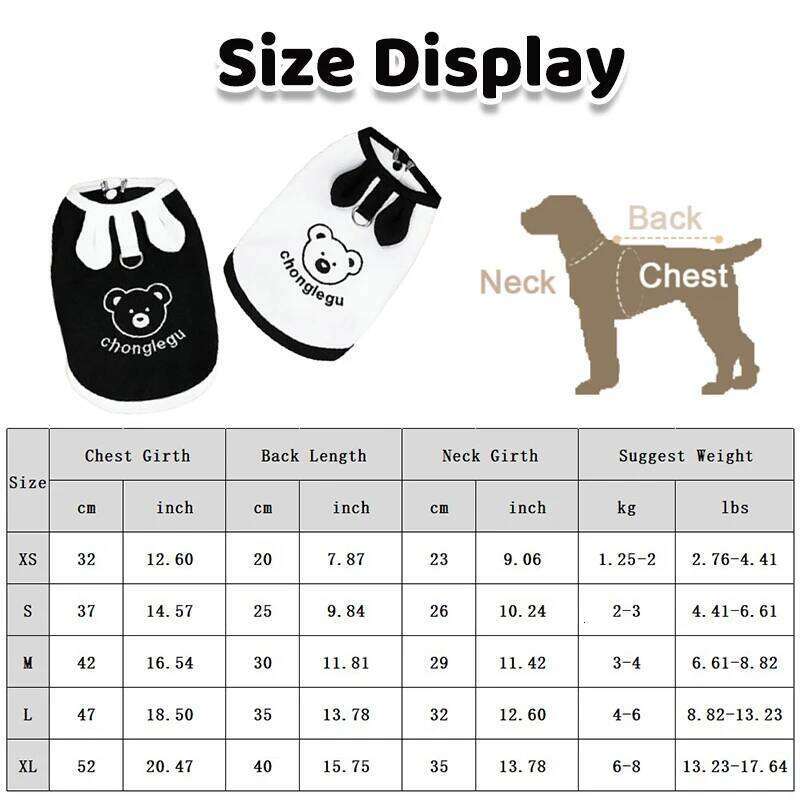 Fashion Cool Dog T-Shirt Bear Print Chihuahua Yorkie Thin Breathable Vest Puppy Outfit Shirt Summer Pet Clothes Bamubi