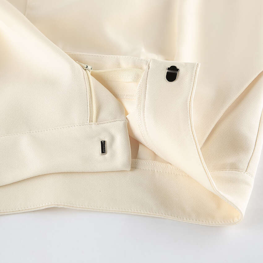 European American Cross Border Women S Clothing Khaki Suit Unique Design Unisex Sleeveless Blazer With Collar And Long Pants Two Piece Set MAKOUFEI