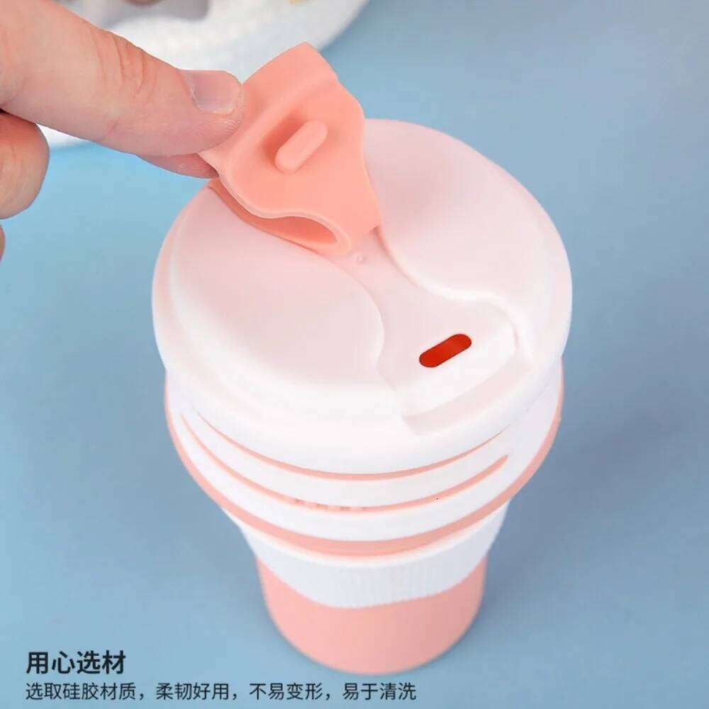 350ml Folding Water High Temperature Resistant Reusable Silicone Tea Coffee Cup Drinkware Leak-proof Z260313