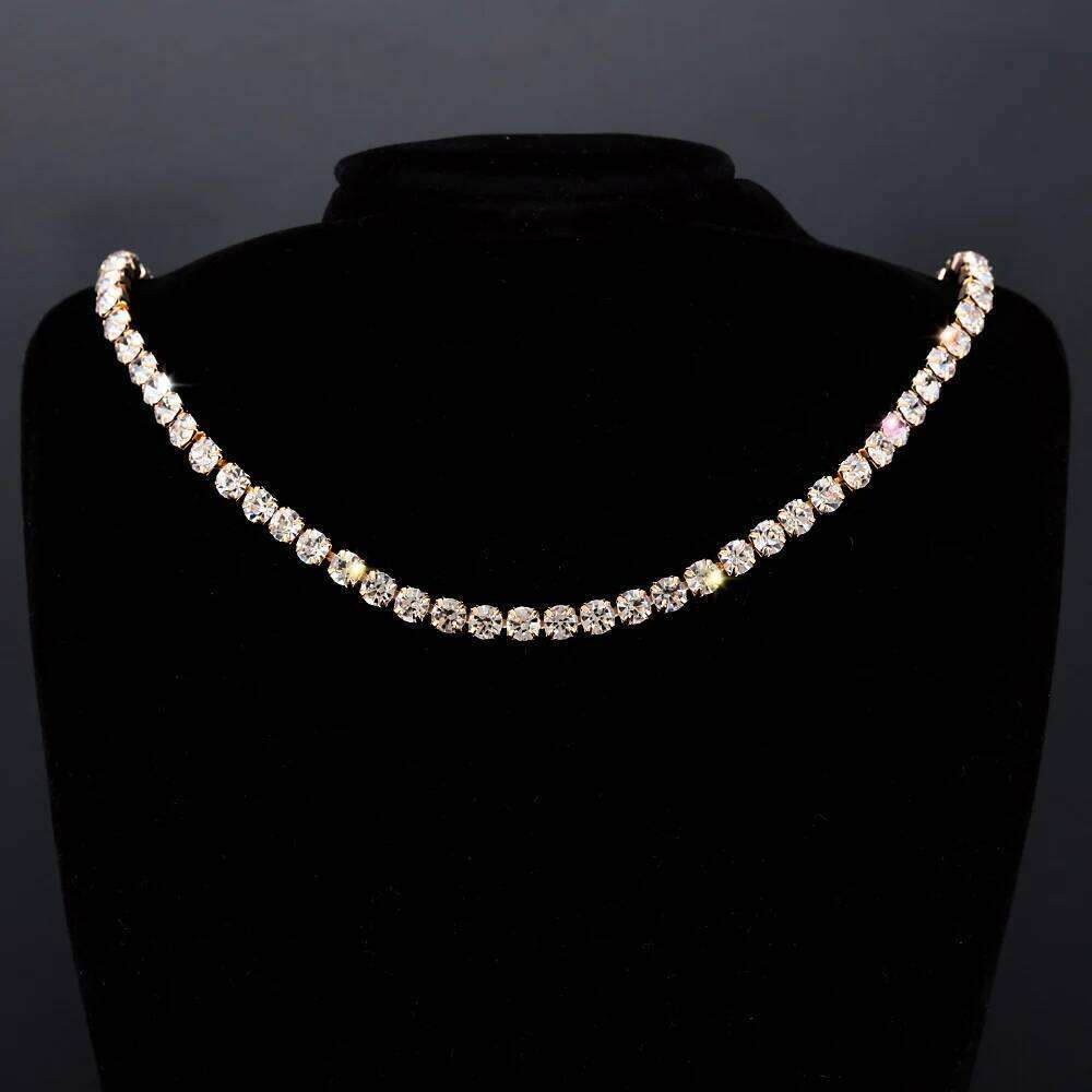 Elegant Cuban Zircon Necklace Clavicle Chain CZ Diamonds Dazzling Shiny Bling Pendant Women Fashion Wedding Jewelry H260312
