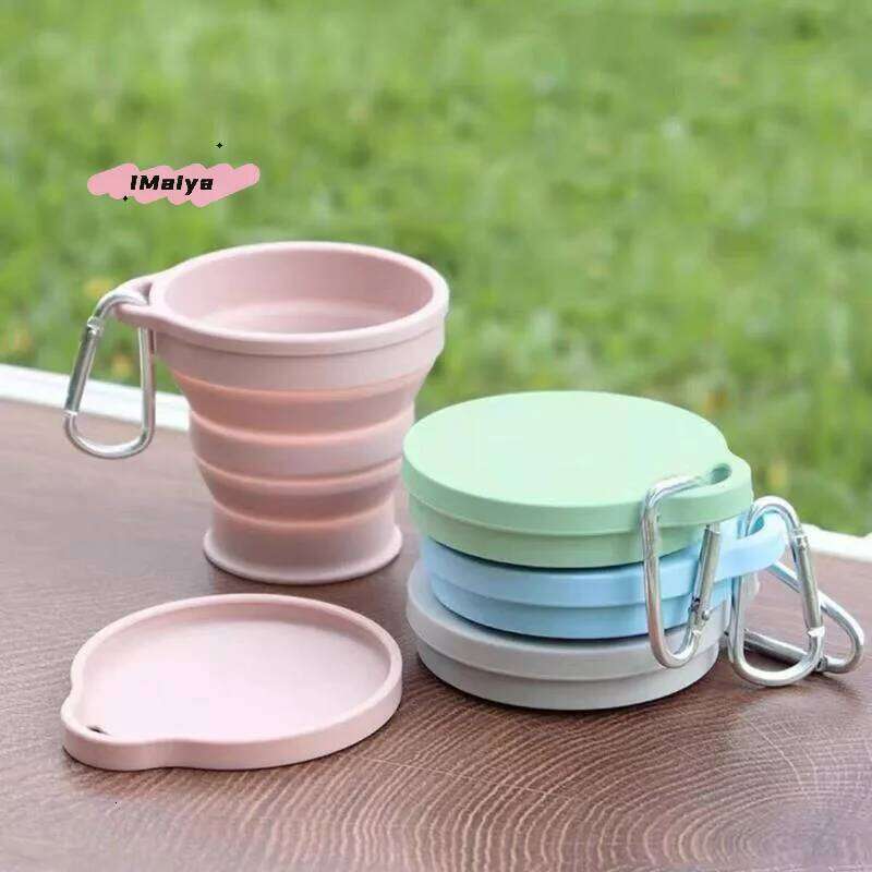 Heat Resistant Folding Silicone Mug Soft Rubber Drinking Cup for Travel Camping - Portable Water Cups Z260313