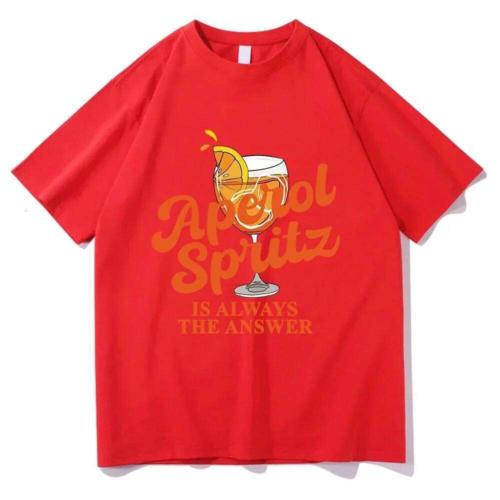 Summer Clothing Harajuku Vintage Tops Streetwear Aperol Spritz Is Always The Answer Tshirt Funny Aesthetic Clothes Z260314