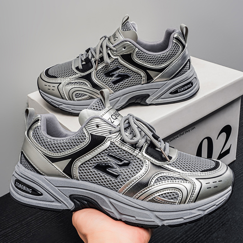 Free Shipping 2026 Spring New Breathable Casual Mesh Designer Sneakers Trendy and Versatile Height Increasing Running Shoes for Men