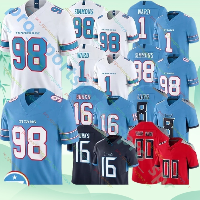 Tennessee city 98 Jeffery Simmons Calvin Ridley 2026 Light Blue Titanss Jerseys Cam Ward Steve McNair Treylon Burks Tyjae Spears Ryan Tannehill T'Vondre Sweat L'Jariu