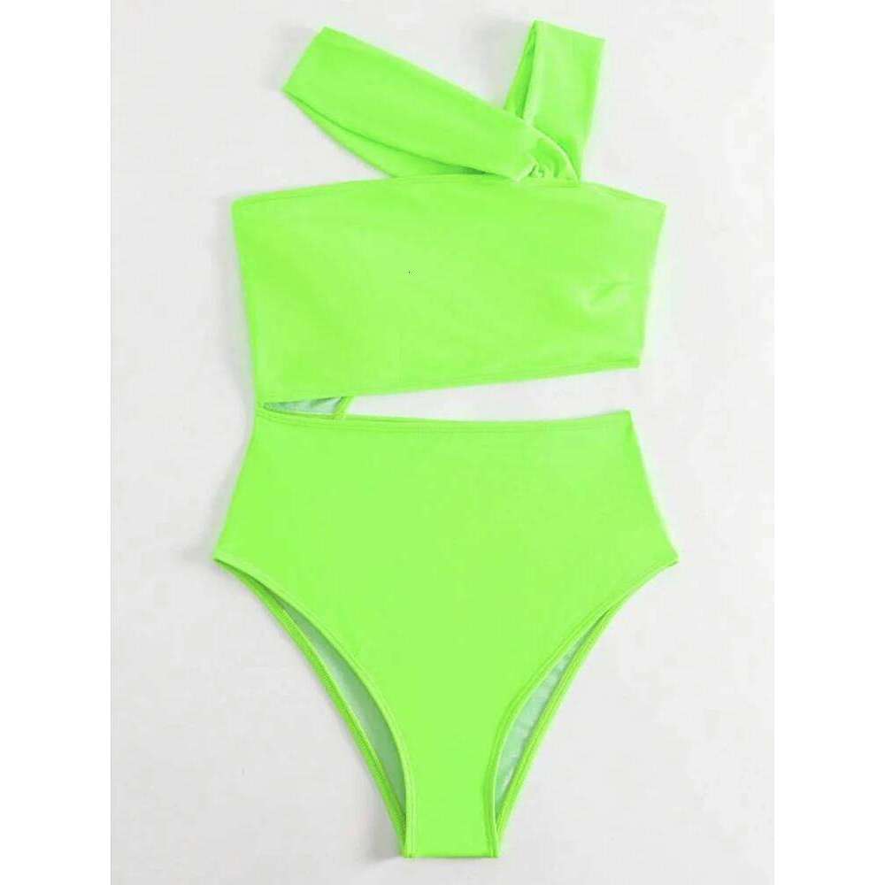 VigoCasey 2026 Solid Shoulder Swimwear Women Sexy Push Up Hollow Swimsuit Monokini Backless Summer Bathing Suit 26H0313