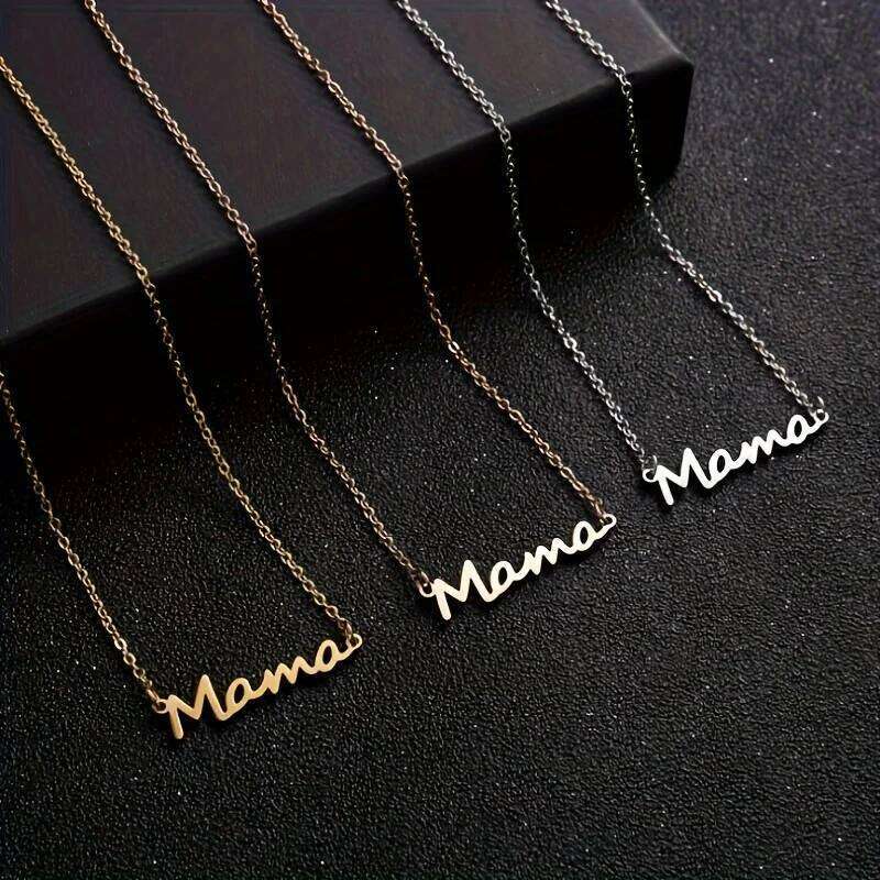 Fashionable Cute And Charming Personality Mother's Day Gift Mama Pendant Necklace Clavicle Chain For Mom Mum Mother H260312