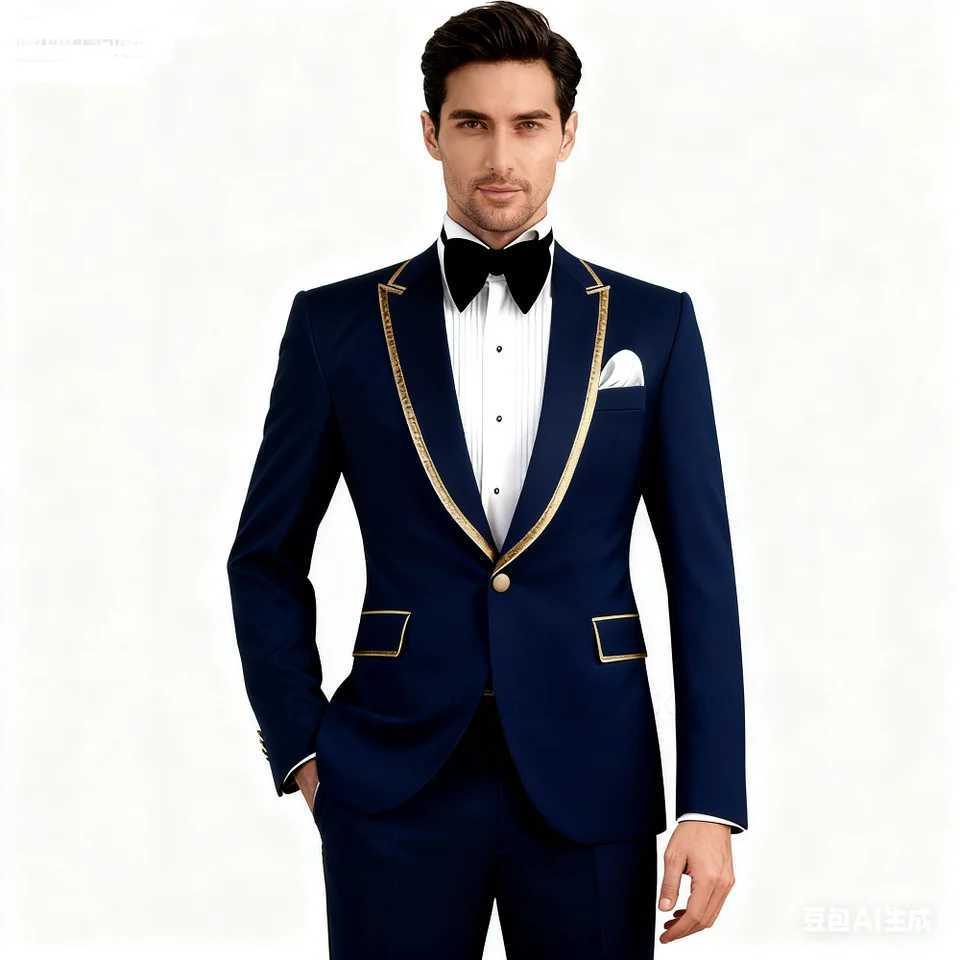 Mens Double Breasted Terno Smoking Suit Formal Fino2 Fit Notch Lapel Solid Color Wedding Guest Khaki 2-Piece Suit for Ceremony M260313