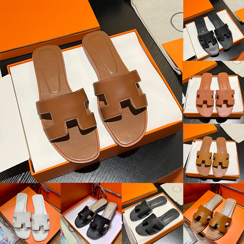 Designer slides Women Men Sandals Slippers Fashion Floral Slippers Rubber and Leather Flats slides Sandals Summer Beach lightweight Shoes Sandals